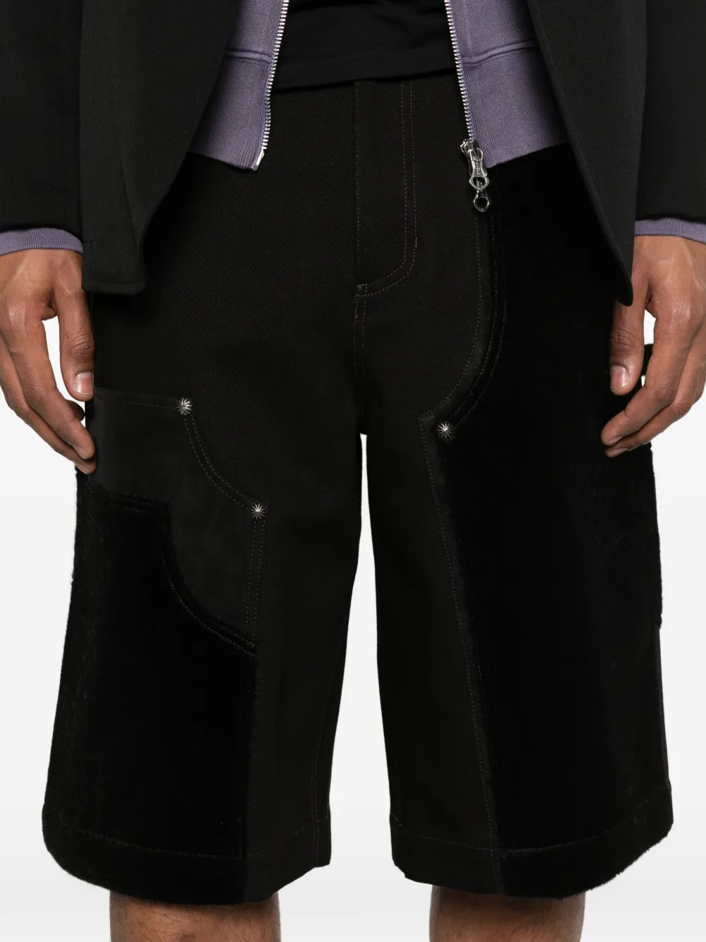 Andersson Bell Shorts met vlakken Zwart