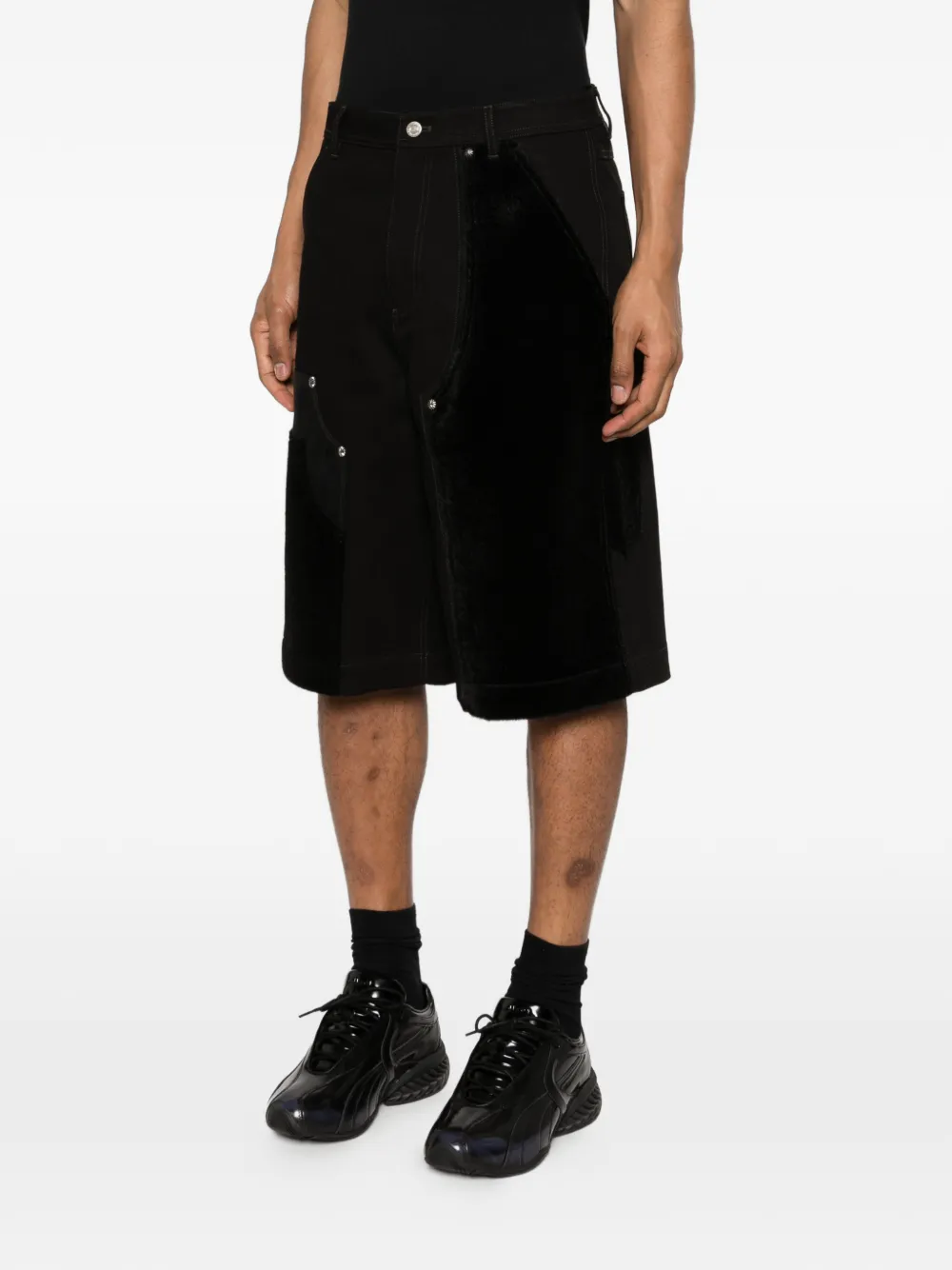  Andersson Bell Panelled Shorts - Black 