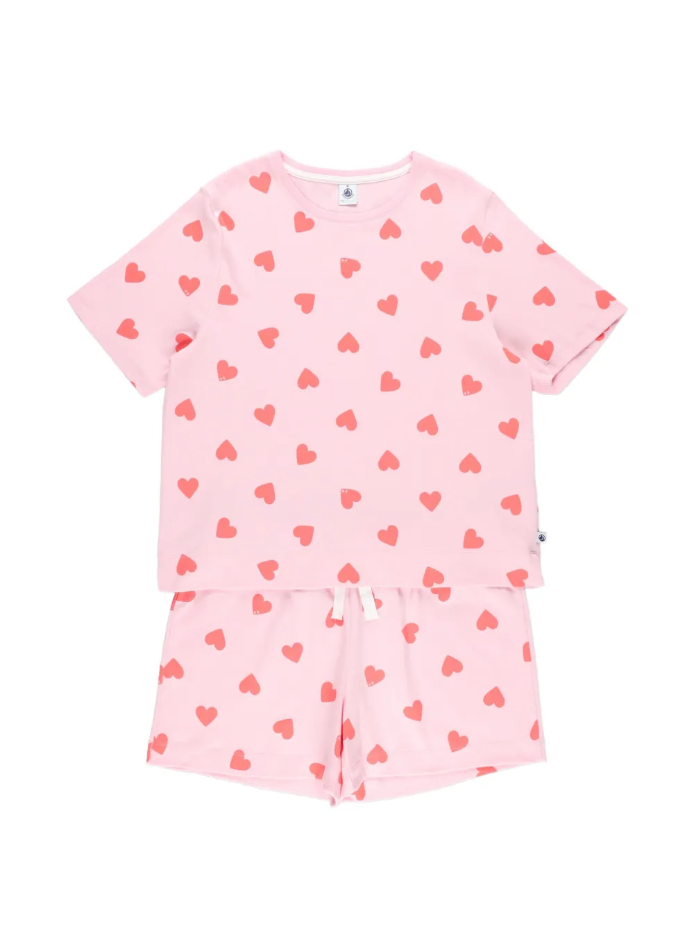 Petit Bateau heart-pattern pyjamas (set of two) - Rosa
