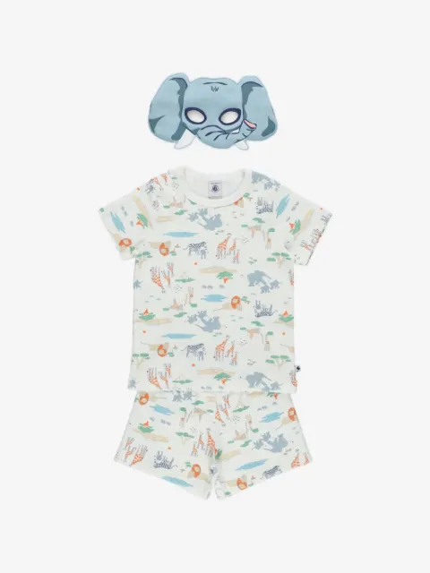 Petit Bateau Conjunto de pijama 3 peças com animal print