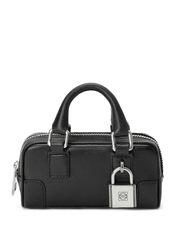 Loewe Amazona Nano in Shiny Calfskin Bag in Black