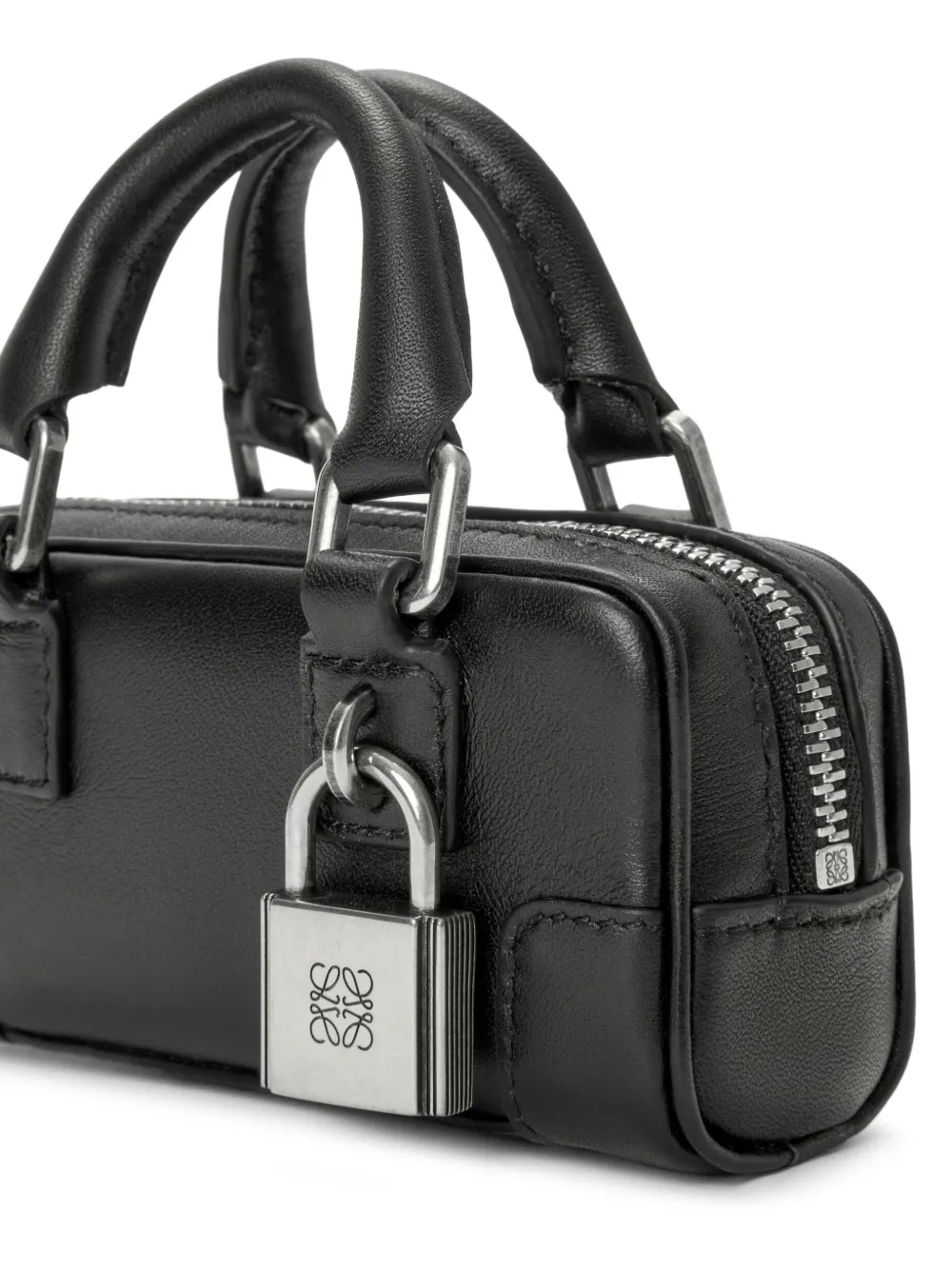 Loewe Amazona Nano in Shiny Calfskin Bag in Black, view 4