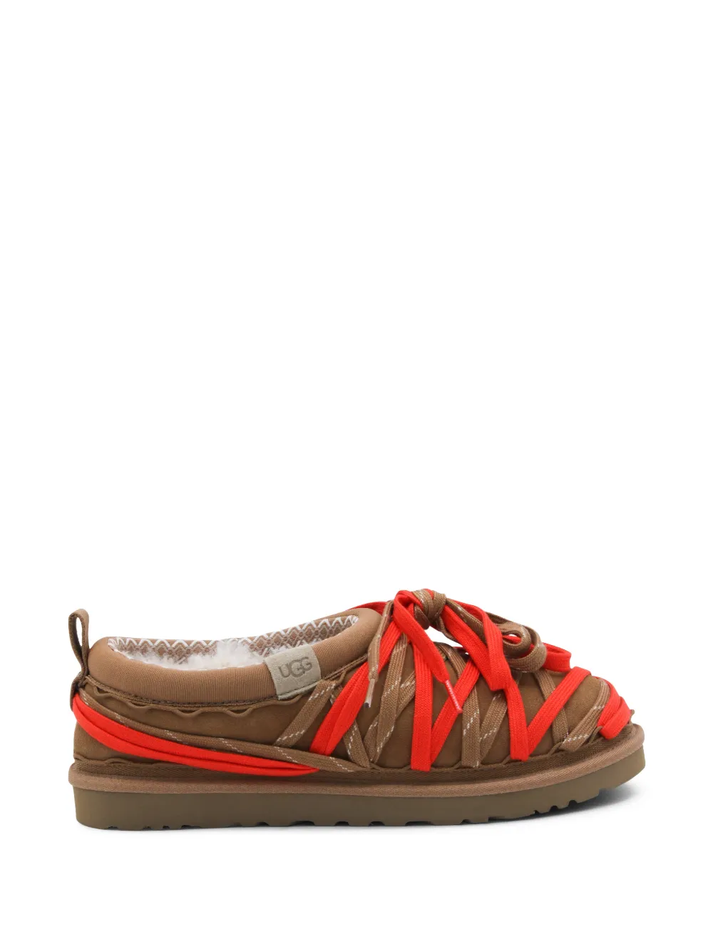 UGG criss-cross-tie flat shoes - Marrone
