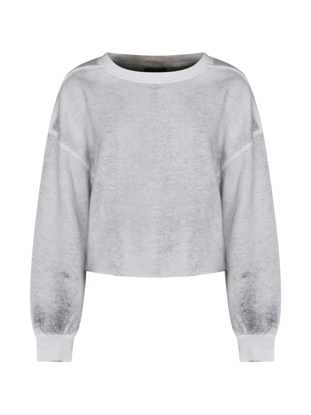 Thom Krom long-sleeve cropped sweatshirt - Grigio