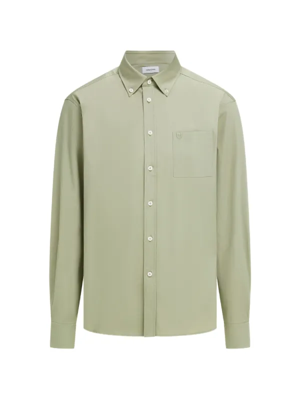 Ferragamo Button Down Shirt in Green