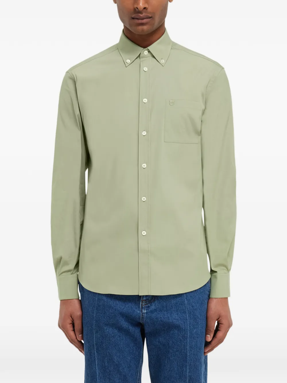 Ferragamo Button-down overhemd Groen