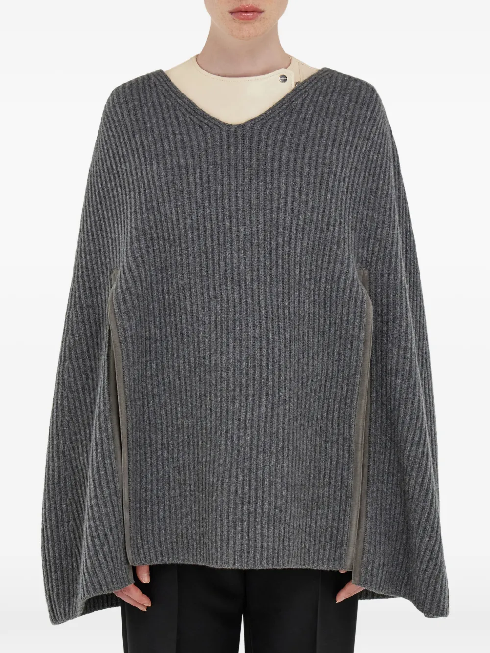  Ferragamo Mantella In Misto Cashmere - Grigio 