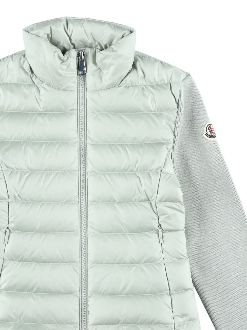 Moncler Enfant Vest met rits en gewatteerd vlak Grijs