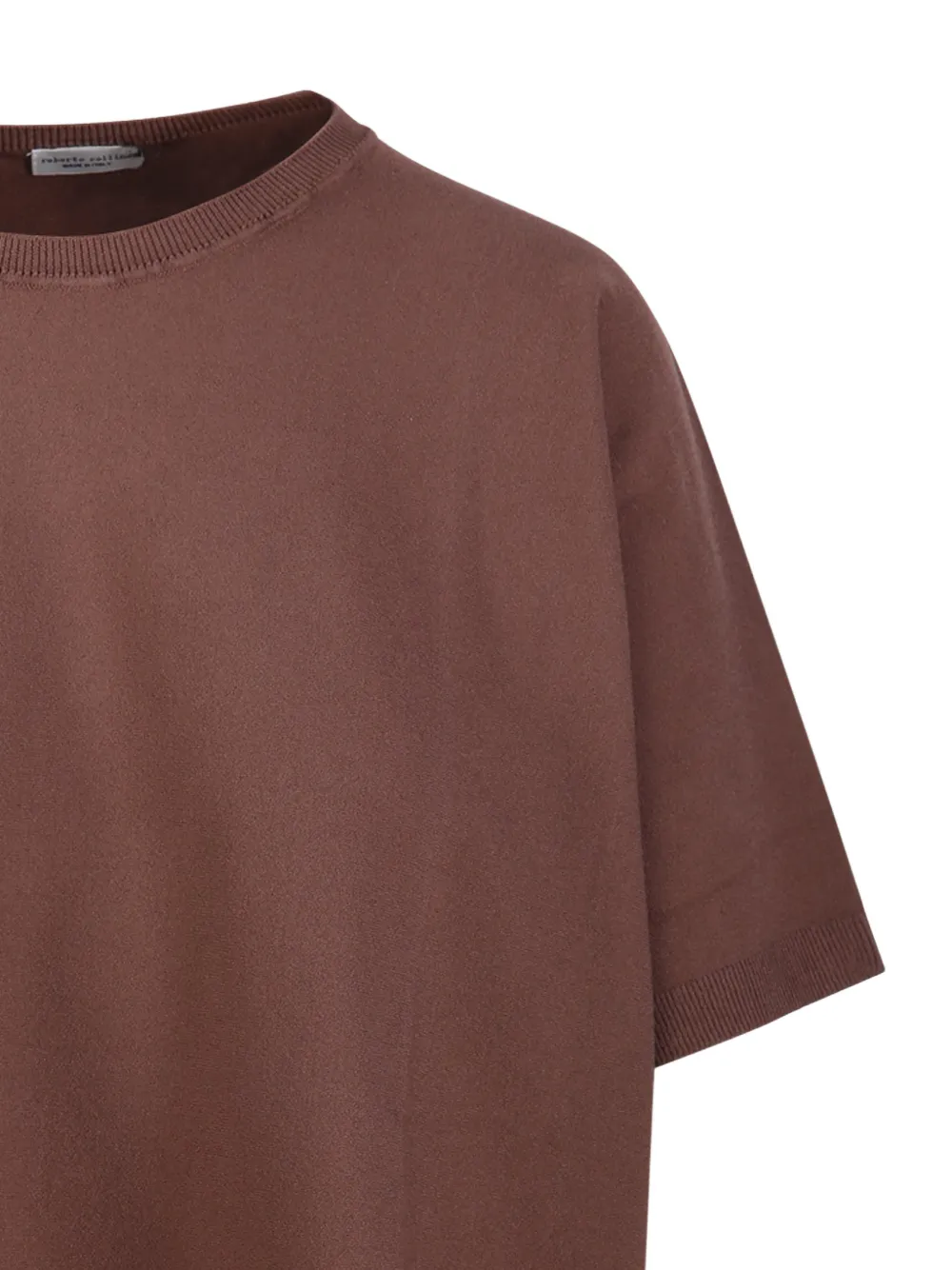 Roberto Collina T-shirt met ronde hals Bruin