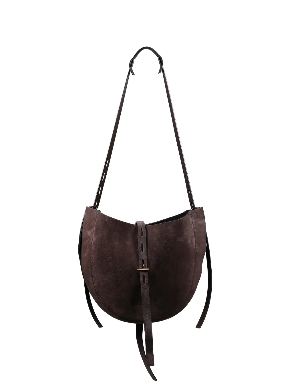 MINO BOSSI Borsa a spalla Lizzie in pelle scamosciata - Marrone