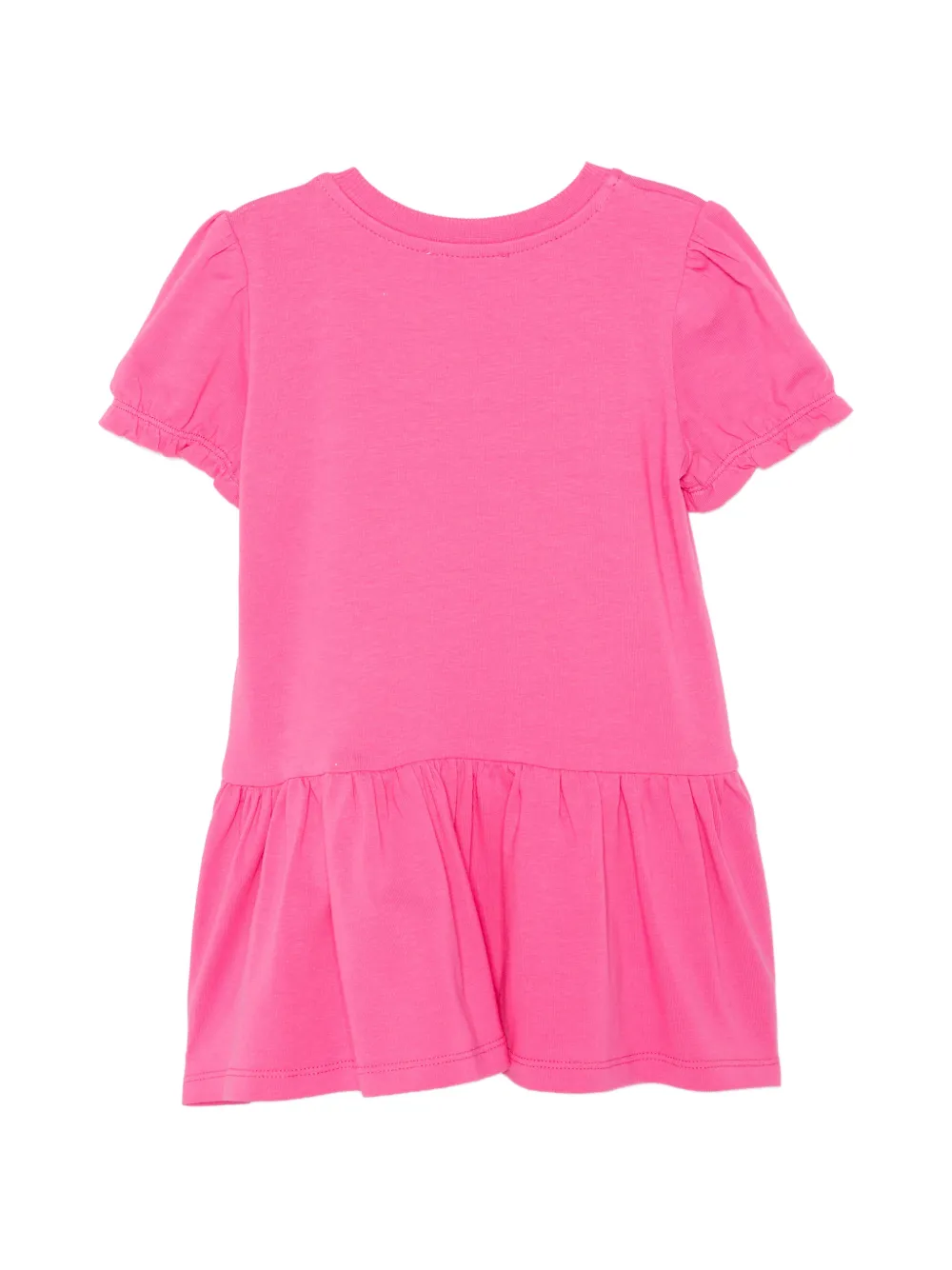 Moschino Kids Teddy jurk met ruches Roze