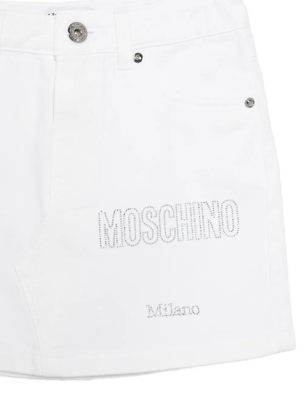 Moschino Kids Rok verfraaid met logo Wit