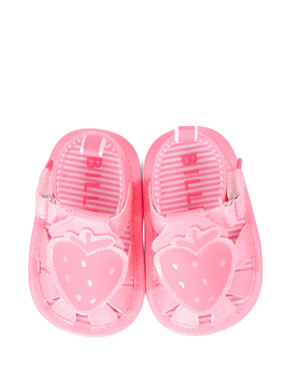 Billieblush strawberry appliqué sandals Roze