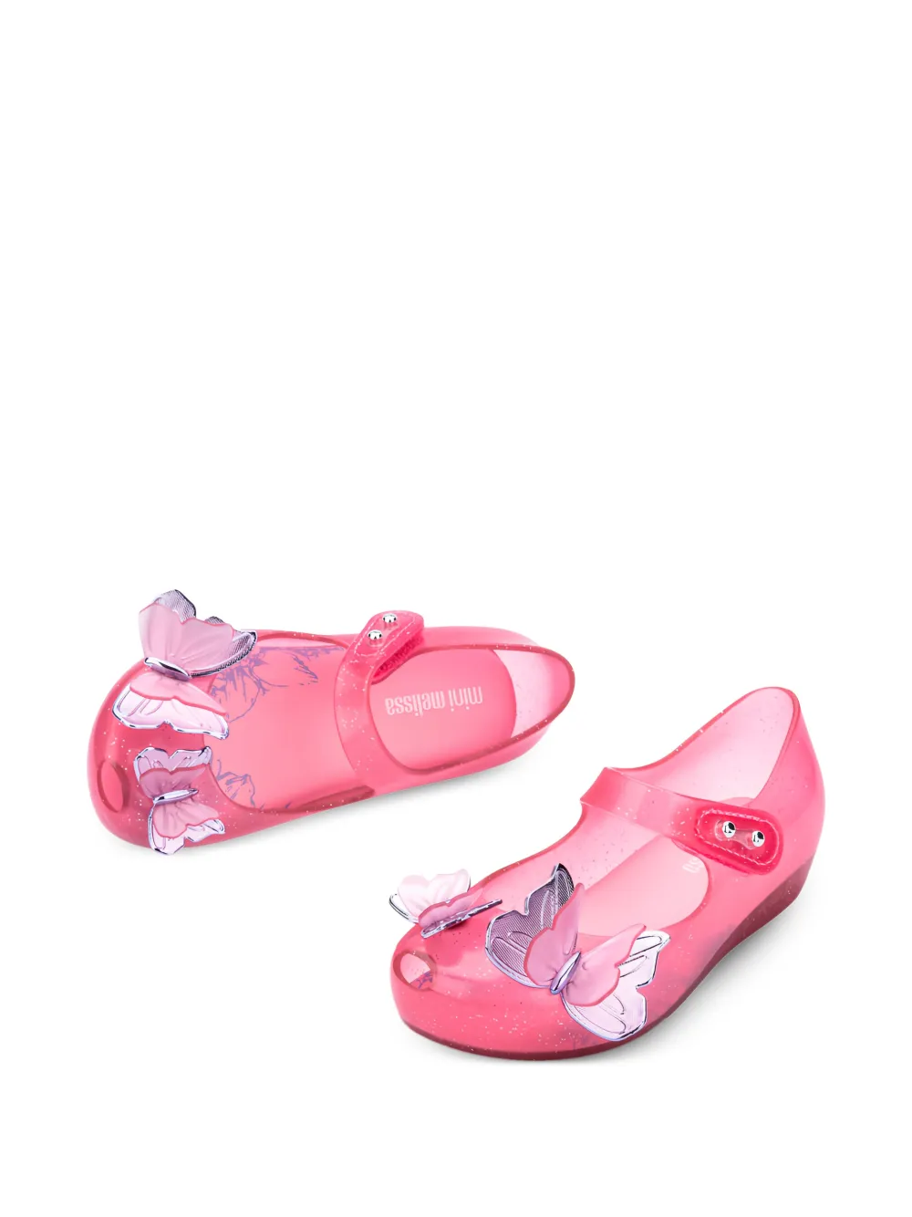 Mini Melissa Ballerina's met vlinder en bandje Roze