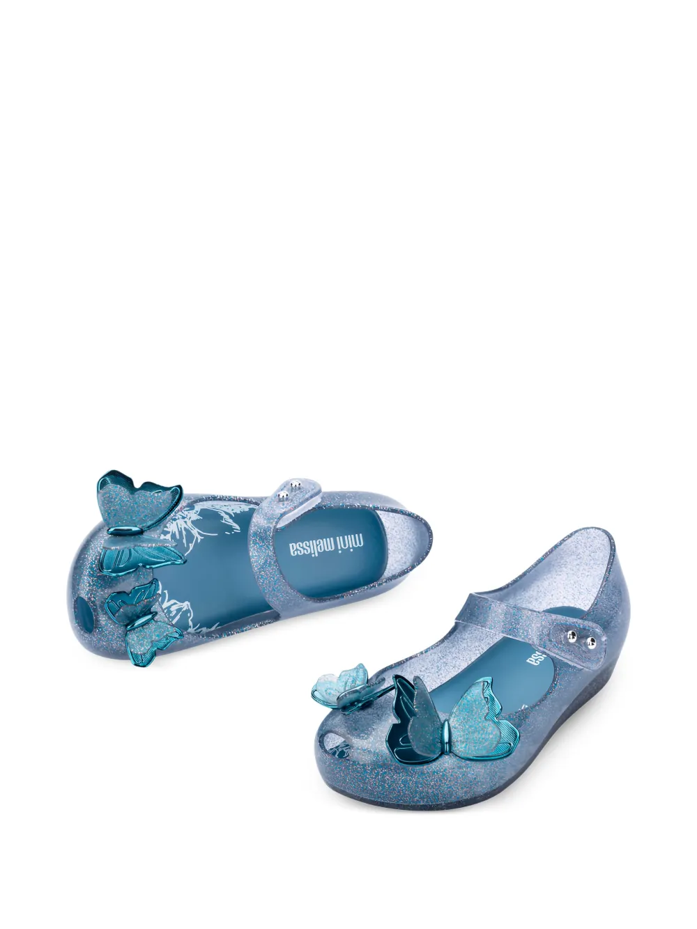 Mini Melissa Ballerina's met vlinder en bandje Blauw