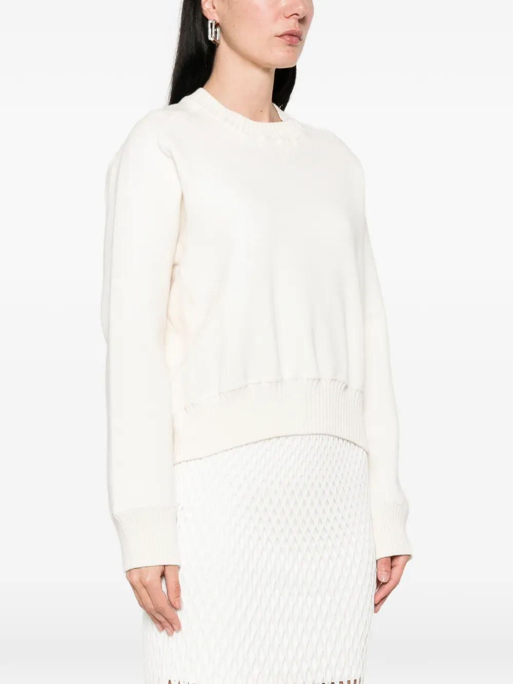 sacai Trui met ronde hals Beige