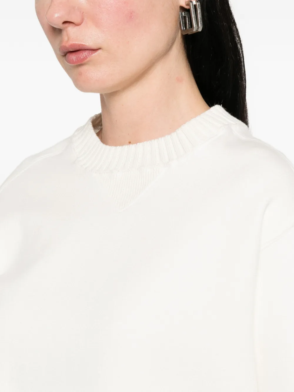 sacai Trui met ronde hals Beige