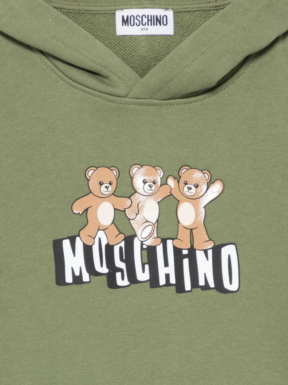 Moschino Kids Hoodie met teddybeerprint Groen