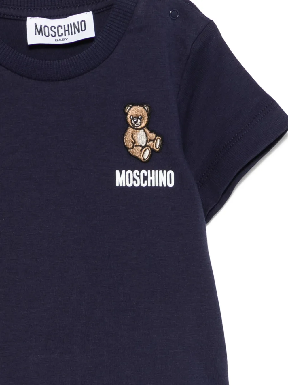  Moschino Kids Camiseta Con Cuello Redondo - Azul 