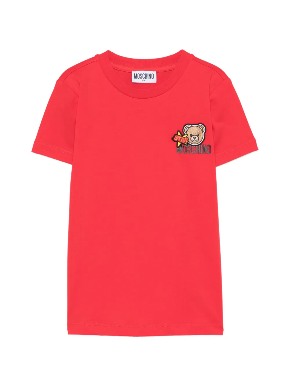 Moschino Kids teddy logo t-shirt - Rosso