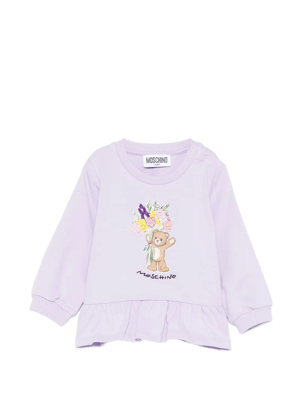 Moschino Kids floral teddy baby girl top - Viola