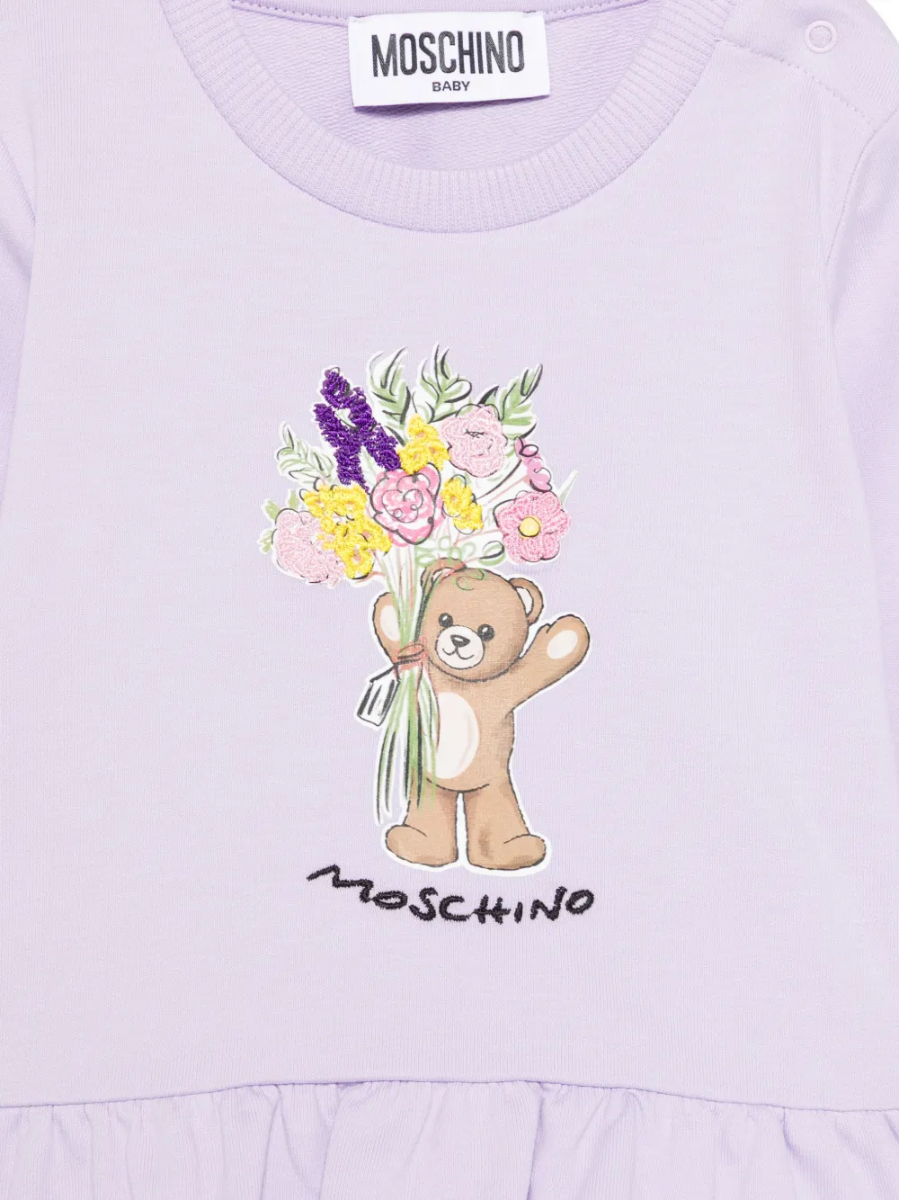 Floral Teddy Baby Girl Top