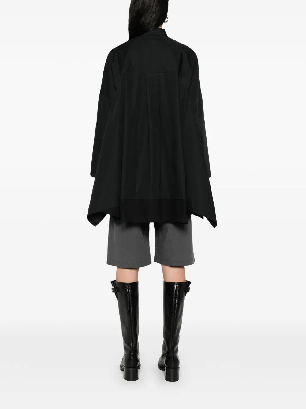 sacai Gelaagde blouse met borstzak Zwart