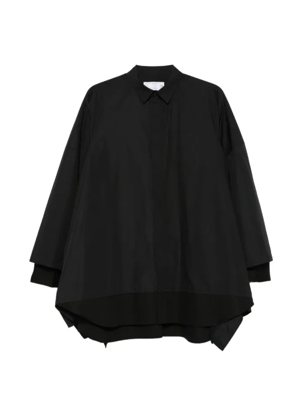 Sacai レイヤード シャツ | ブラック | FARFETCH JP