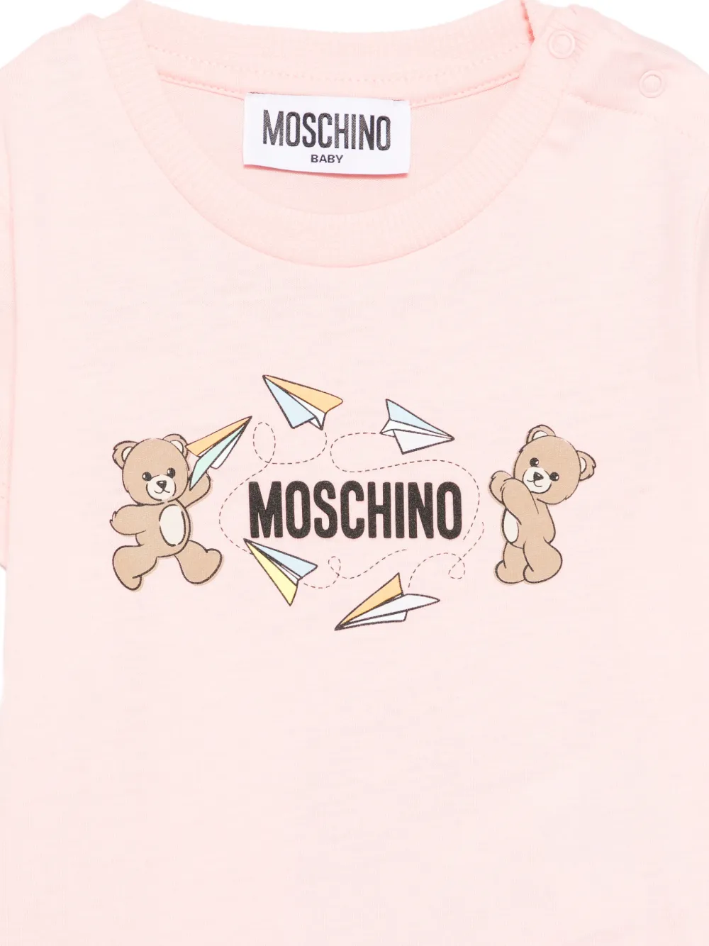 Moschino Kids T-shirt met beerprint Roze