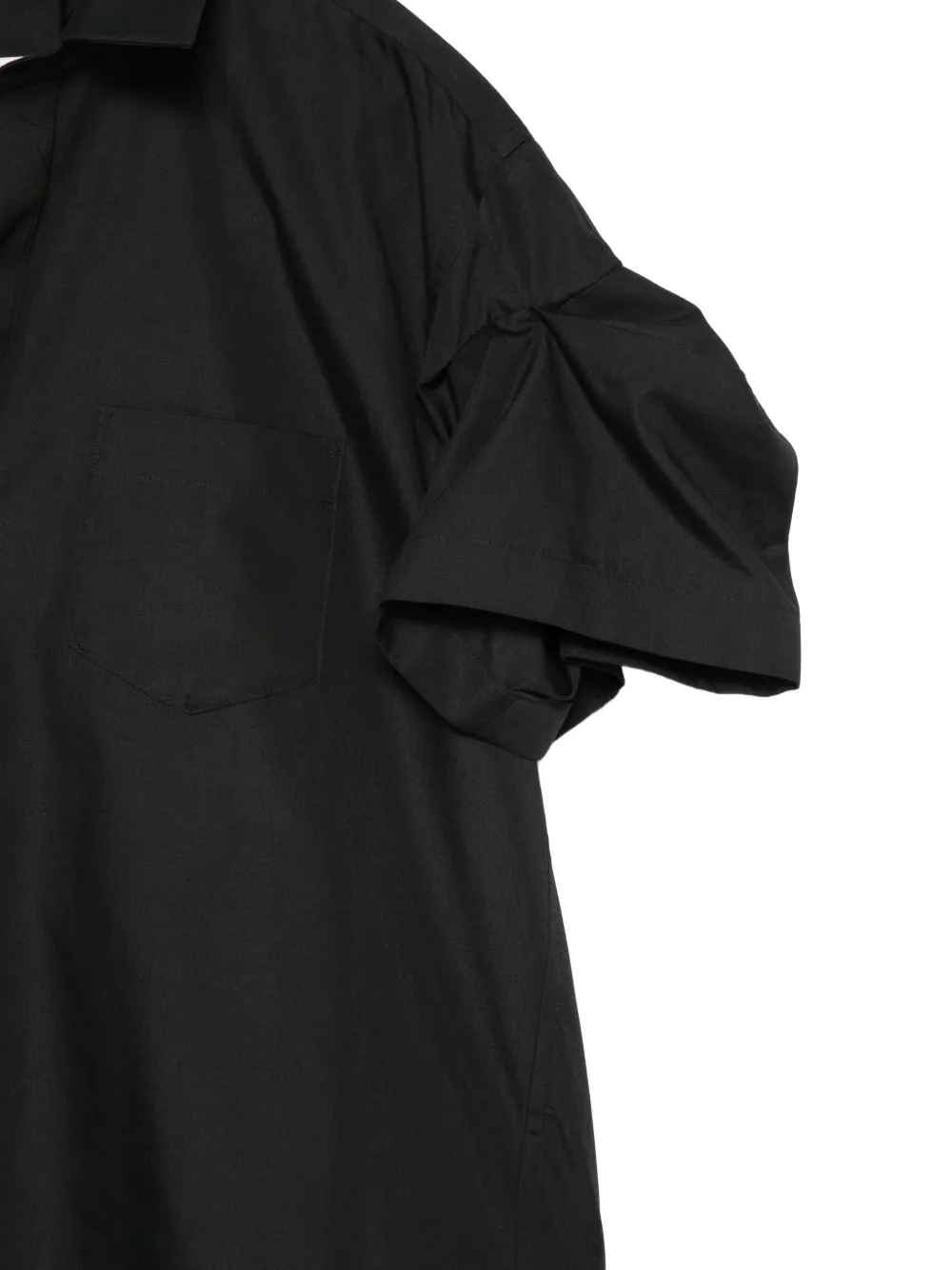  Sacai Gathered Shirt - Black 
