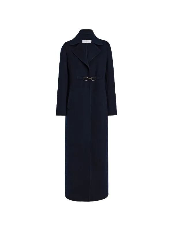 Gabriela Hearst Dee Buckle Cashmere Coat in Blue