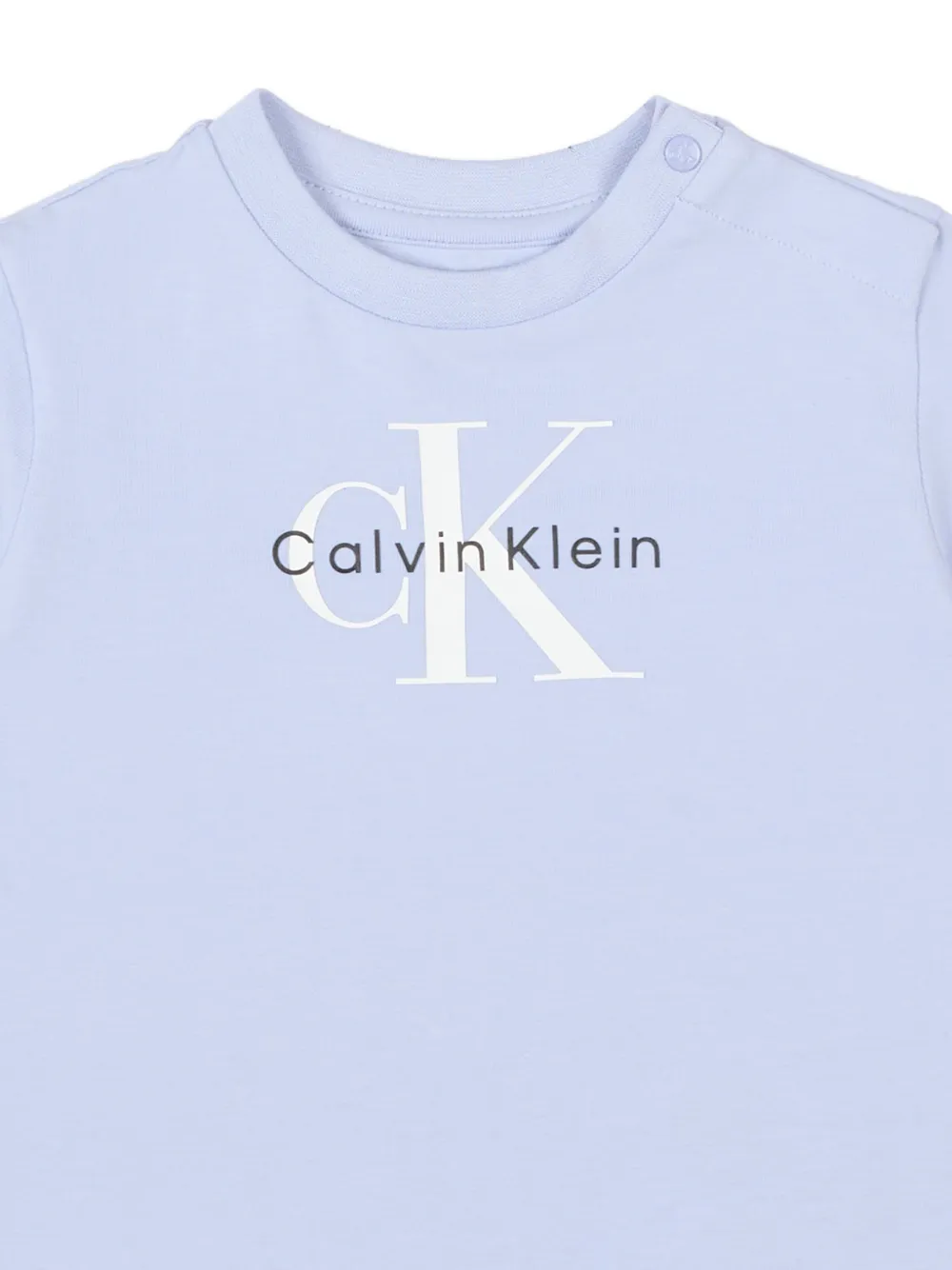  Calvin Klein Kids Logo-lettering T-shirt - Blue 