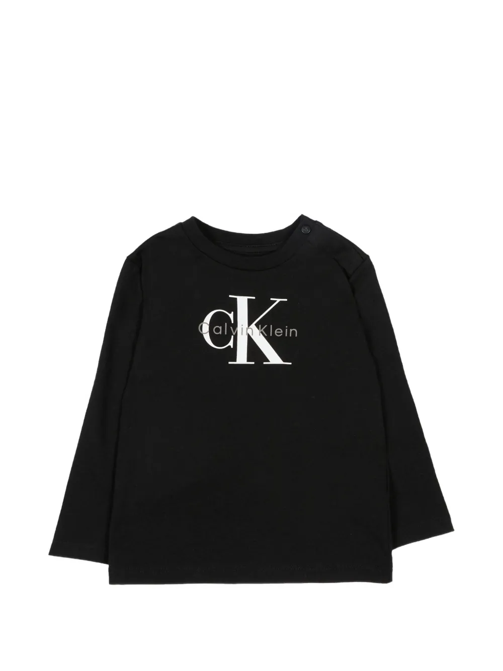 Calvin Klein Kids long-sleeve graphic T-shirt - Nero