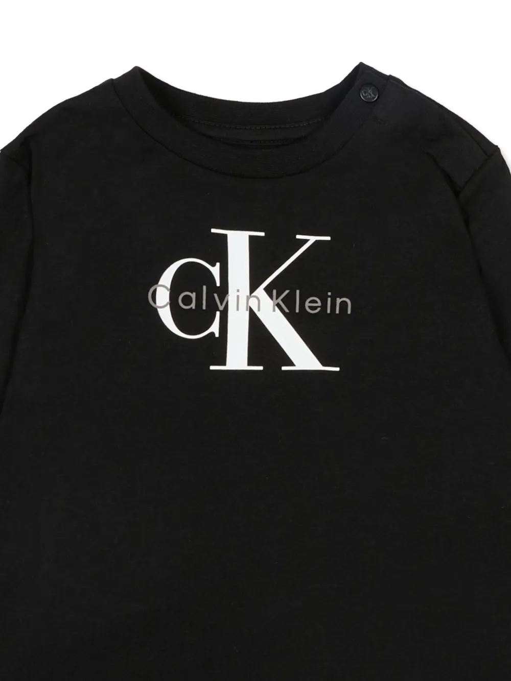 Calvin Klein Kids T-shirt met lange mouwen en grafische print Zwart