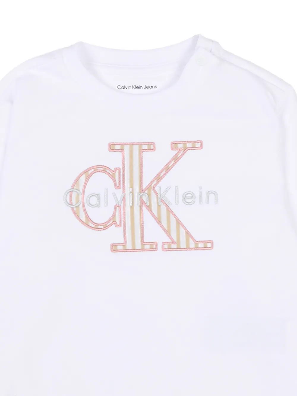  Calvin Klein Kids Logo Crewneck Sweatshirt - White 