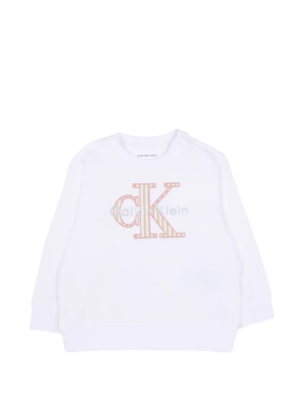 Calvin Klein Kids logo crewneck sweatshirt - Bianco