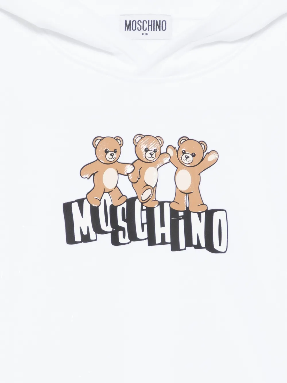 Moschino Kids Hoodie met teddybeerprint Wit