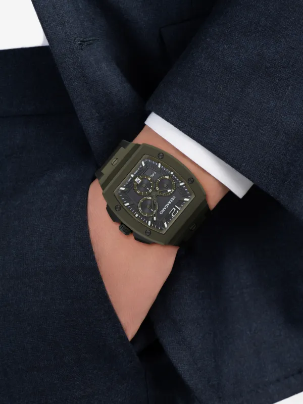 Ferragamo F-80 トノー クロノグラフ 41mm 腕時計 | ブラック