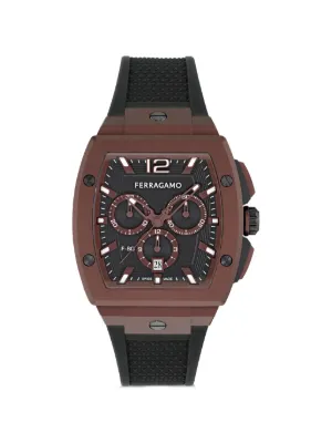 Ferragamo F-80 トノー クロノグラフ 41mm 腕時計 | ブラック