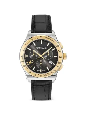 Ferragamo 1927 Chrono 42mm Watch | Black | FARFETCH