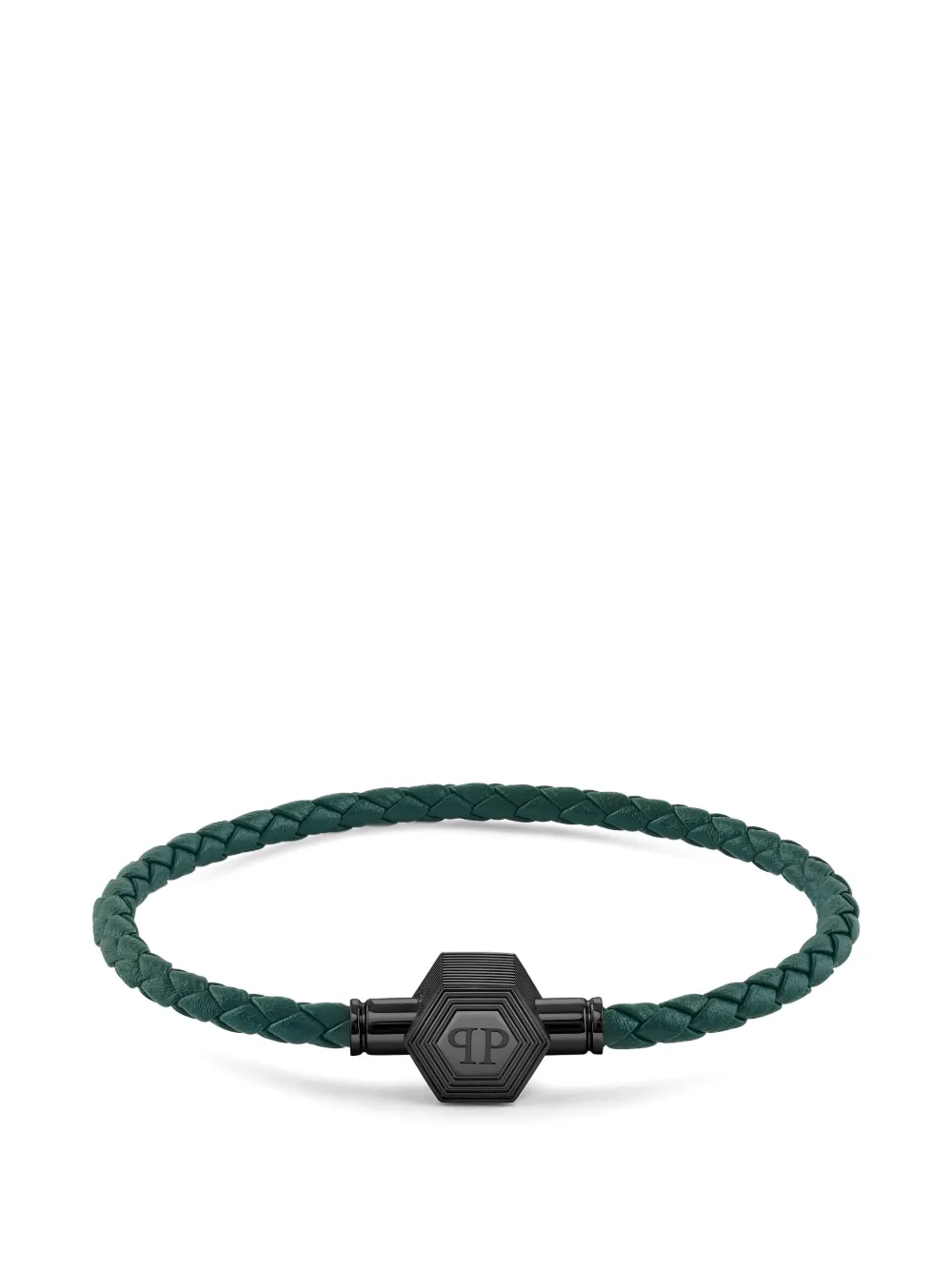 Philipp Plein Enigma braided bracelet - Verde