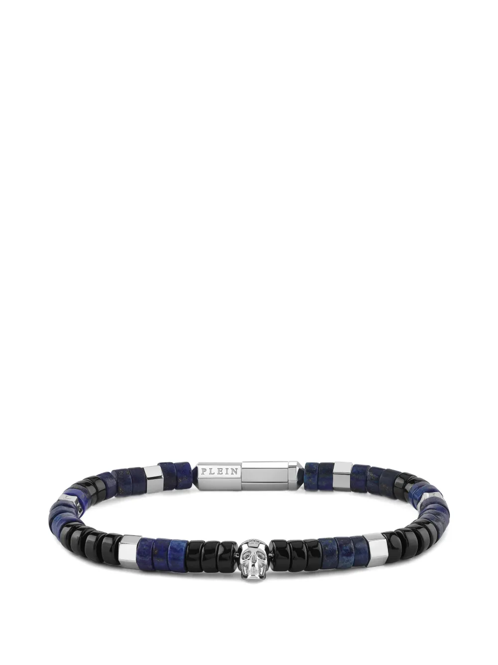 Philipp Plein beaded logo-detail bracelet - Argento