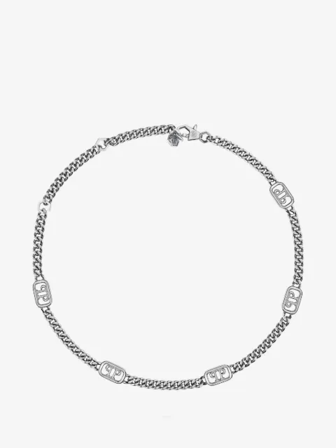 Philipp Plein Lettering logo-chain necklace