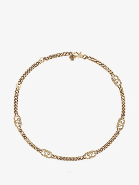 Philipp Plein Lettering logo-chain necklace
