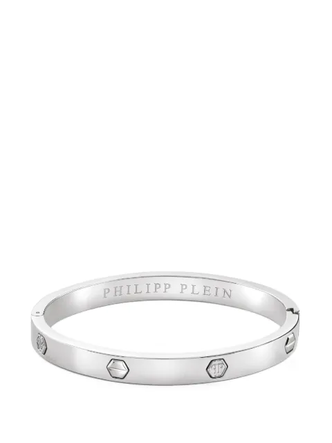 Philipp Plein hexagon-logo cuff bracelet