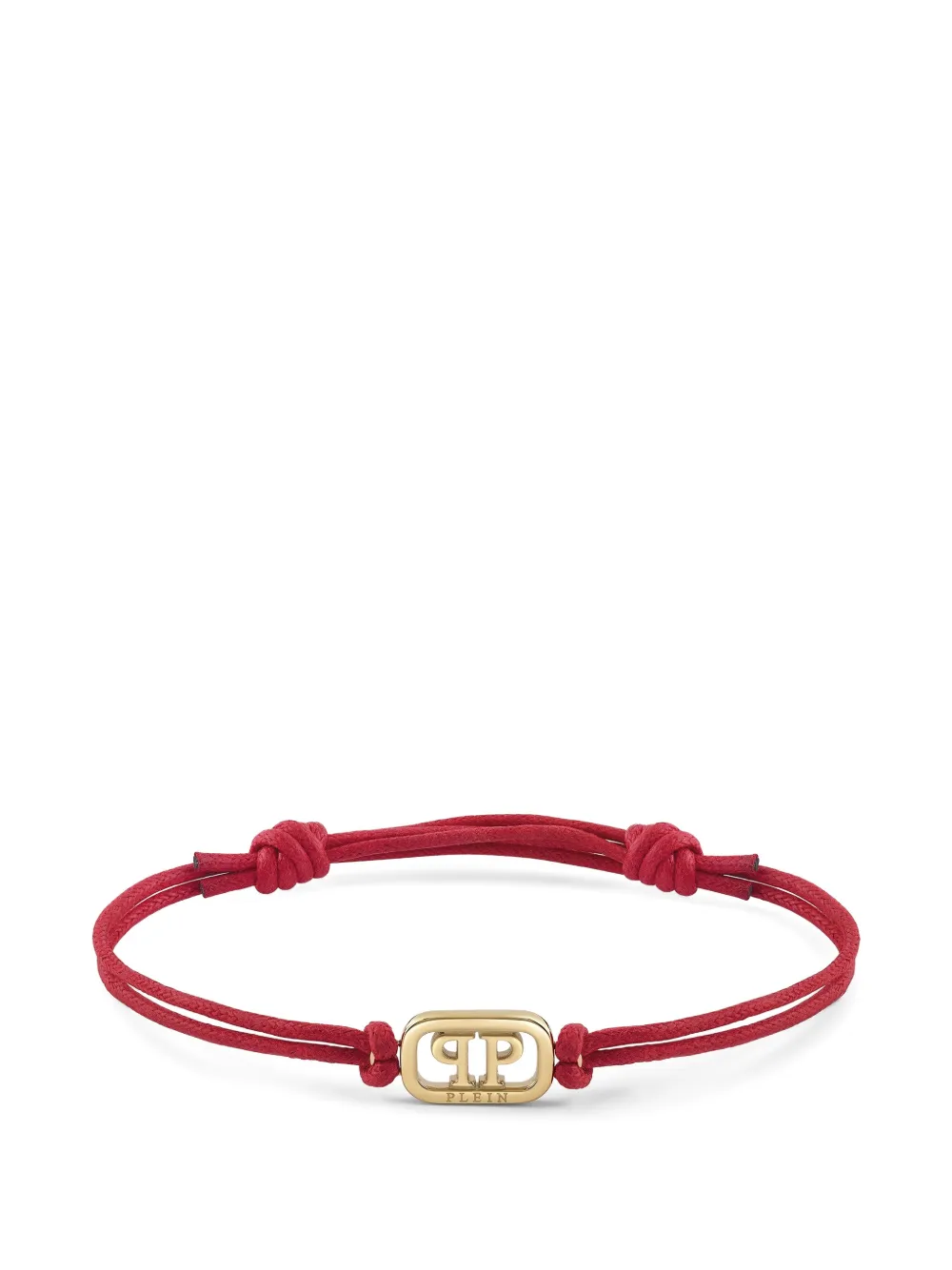 Philipp Plein Lettering Friendship knot-details bracelet - Oro
