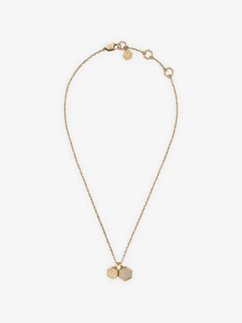 Philipp Plein Plein Legacy hexagon-pendant necklace
