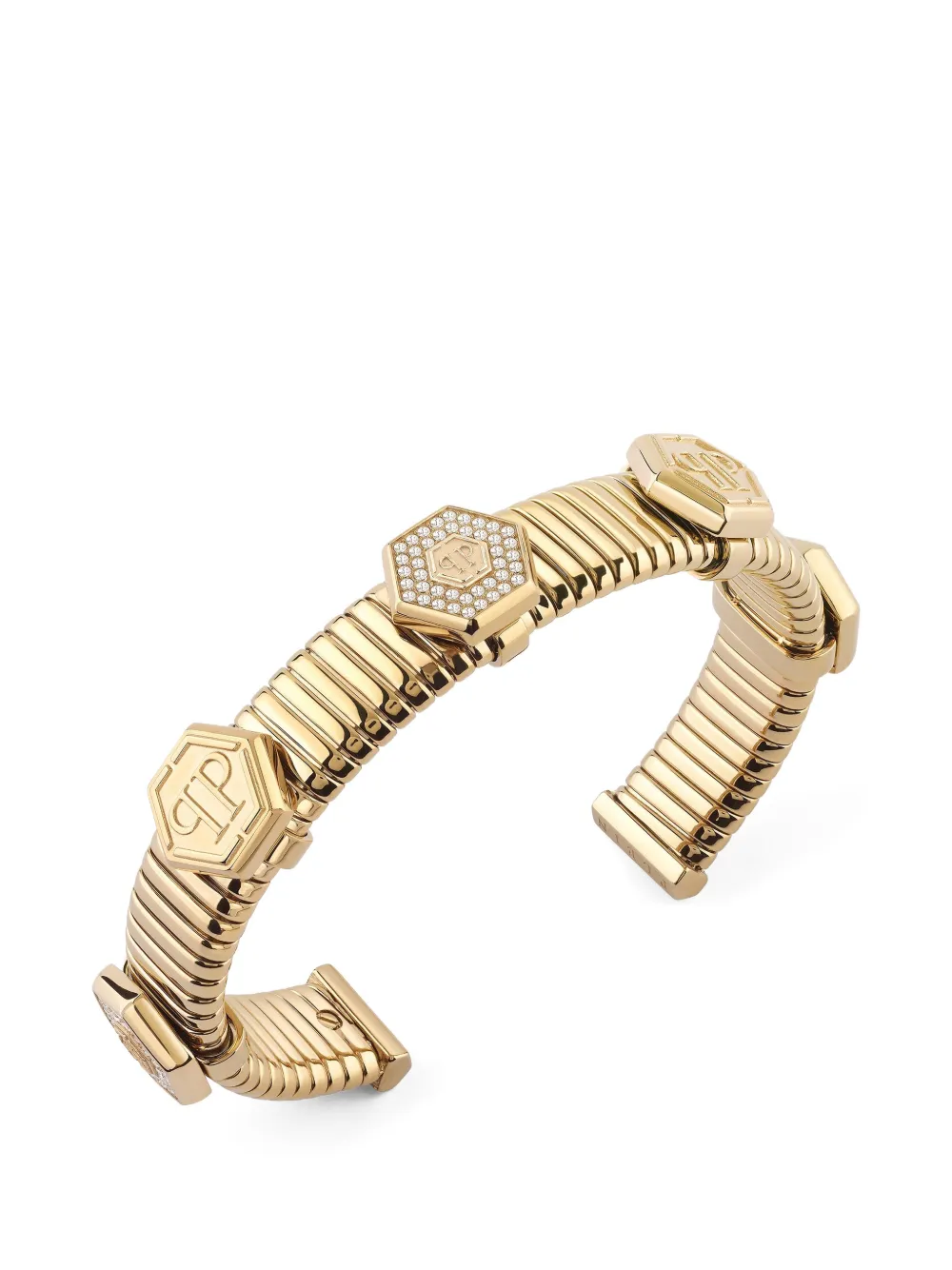  Philipp Plein Snake Yellow Gold Bracelet 