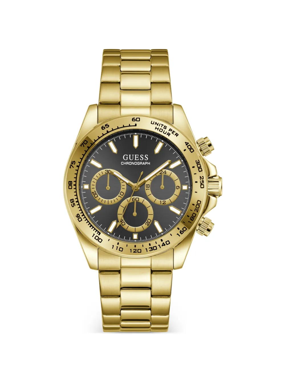 GUESS USA Armbanduhr mit Quarzwerk 42mm - Schwarz