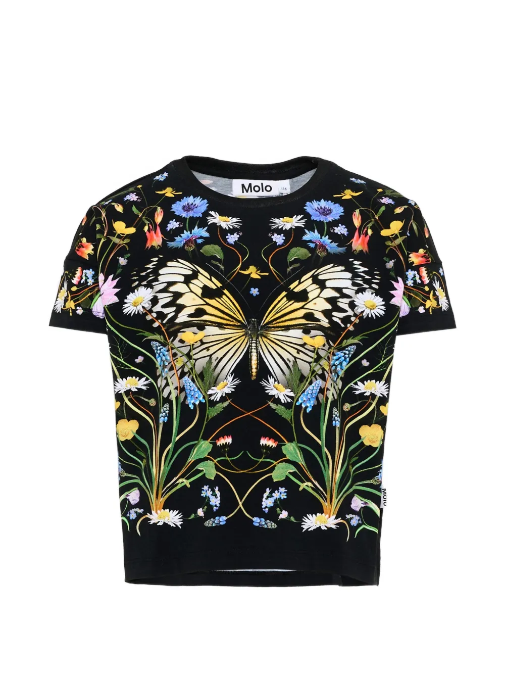 Molo butterfly floral T-shirt - Nero